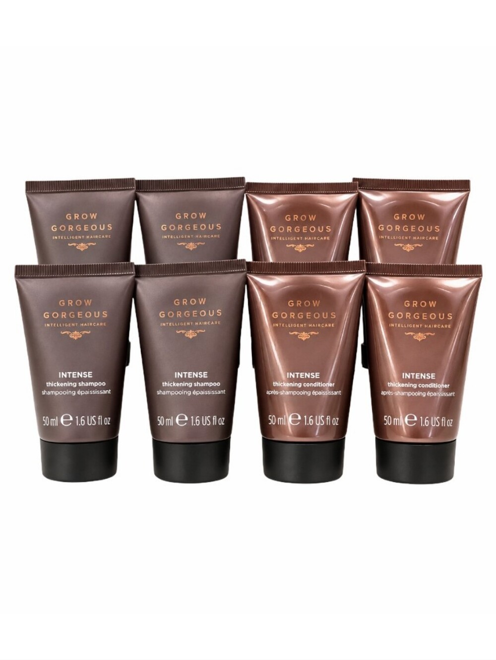 Grow Gorgeous Intense Thickening Shampoo & Conditioner Set 8pc Travel Size